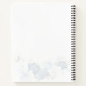 Carnet Recette de douche nuptiale florale bleu poussiéreu (Dos)