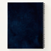 Carnet Recette de douche nuptiale florale Navy ardoise bl (Dos)