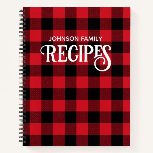 Carnet Recette de famille de vérification de buffle rouge (Devant)
