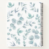 Carnet Recette de famille d'eucalyptus aquarelle (Dos)