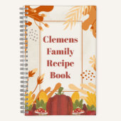 Carnet Recette de famille personnalisable (Recto)