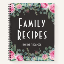 Recette de famille personnalisée chic moderne rose