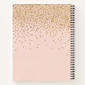 Carnet Recette de Fête des mariées Confetti Rose & Or Blu (Dos)