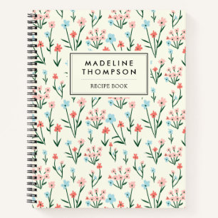Carnet Recette de fleur botanique florale simple rose ble