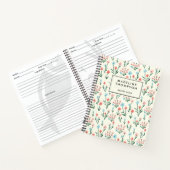 Carnet Recette de fleur botanique florale simple rose ble (Intérieur)
