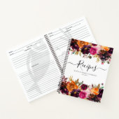 Carnet Recette de fleurs de budget Bourgogne Jaune Violet (Intérieur)