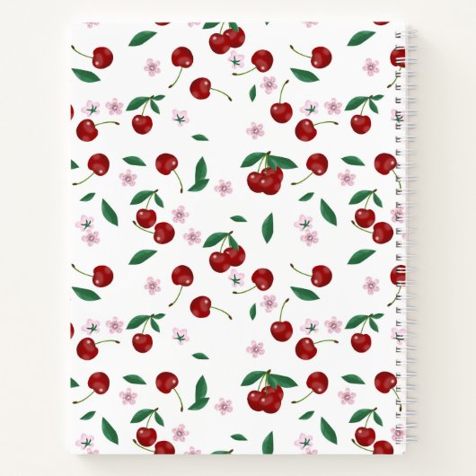 Carnet Recette de fleurs de cerises rouges (Dos)