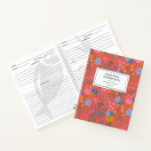 Carnet Recette de fleurs sauvages florales rouges Boho mo (Intérieur)