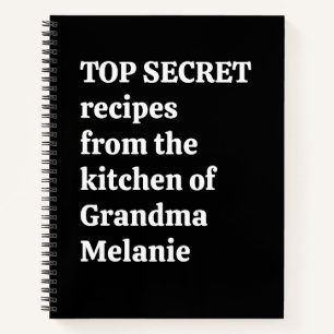Carnet Recette de grand-mère secrète personnalisée avec c