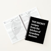 Carnet Recette de grand-mère secrète personnalisée avec c (Intérieur)