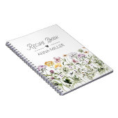 Carnet Recette de jardin fleuri Fleur sauvage personnalis (Côté Droit)
