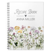 Carnet Recette de jardin fleuri Fleur sauvage personnalis (Devant)