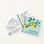 Carnet Recette de la branche de citron tirée à la main (Intérieur)