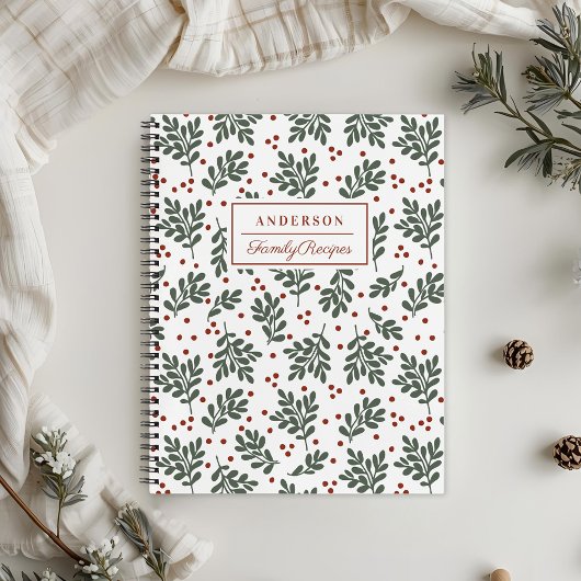 Carnet Recette de la famille de feuillages de Noël
