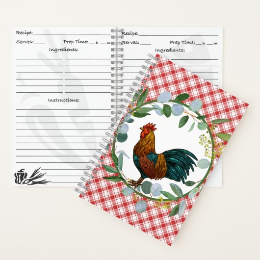 Carnet Recette de la ferme Eucalyptus Wreath & Rooster (À l'intérieur)