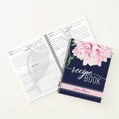 Carnet Recette de la marine florale rose Peony (Intérieur)