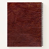 Carnet Recette de monogramme aspect cuir rouge (Dos)