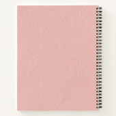 Carnet Recette de monogramme botanique rose rustique élég (Dos)