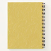 Carnet Recette de monogramme botanique rustique et jaune (Dos)