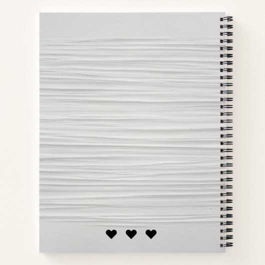 Carnet Recette de monogramme de script moderne personnali (Dos)