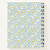 Carnet Recette de monogramme de script sarcelle de daisy (Dos)