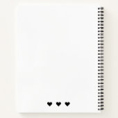 Carnet Recette de monogramme de script simple personnalis (Dos)