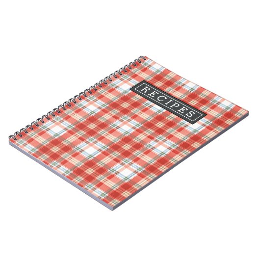 Carnet Recette de Motif d'aquarelle rouge Noël (Côté gauche)