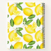 Carnet Recette de Motif de citron personnalisée (Dos)