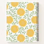 Carnet Recette de Motif de tournesol mignonne de grand-mè (Dos)