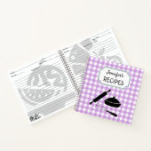Carnet Recette de Motif Lilac En vichy Plaid personnalisé (Intérieur)
