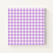 Carnet Recette de Motif Lilac En vichy Plaid personnalisé (Dos)