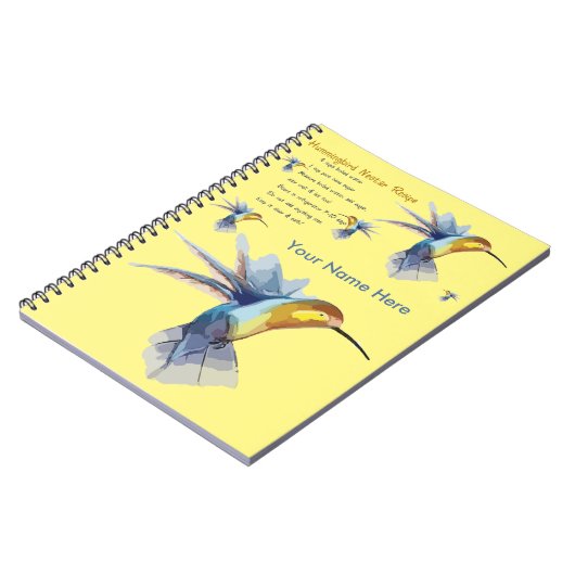 Carnet Recette de nectar de colibri (Côté gauche)