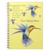Carnet Recette de nectar de colibri (Devant)
