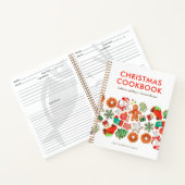 Carnet Recette de Noël personnalisée blanc et rouge (Intérieur)