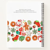 Carnet Recette de Noël personnalisée blanc et vert (Dos)