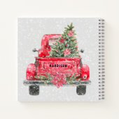 Carnet Recette de Noël vintage famille Camion rouge (Dos)