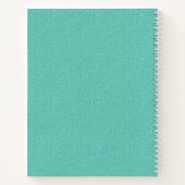 Carnet Recette de nom de script monogramme vert élégant (Dos)