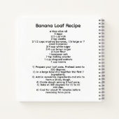 Carnet Recette de pain de banane (Dos)