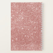 Carnet Recette de parties scintillant rose pâle faite mai (Verso)