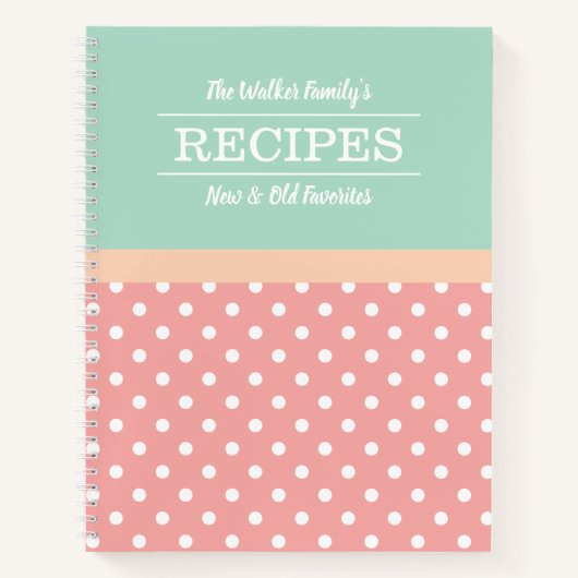 Carnet Recette de point de croix et de croix rose (Devant)