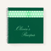 Carnet Recette de points Poka verts (Devant)