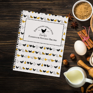 Carnet Recette de poulet de cuisine de ferme personnalisé