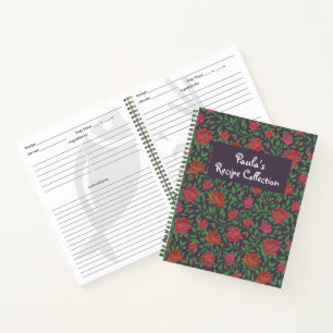 Carnet Recette de roses fuchsia rouges parfaites gothique