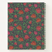 Carnet Recette de roses fuchsia rouges parfaites gothique (Dos)