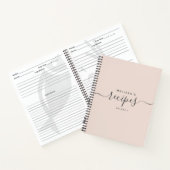 Carnet Recette de script élégant minimaliste moderne pers (Intérieur)