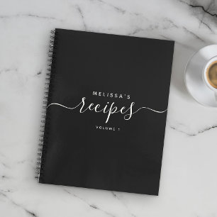 Carnet Recette de script élégant minimaliste moderne pers
