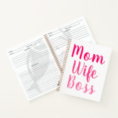 Carnet Recette de script personnalisé rose dégradé de la  (Intérieur)