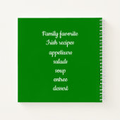 Carnet Recette de Shamrock vert préféré irlandais (Dos)