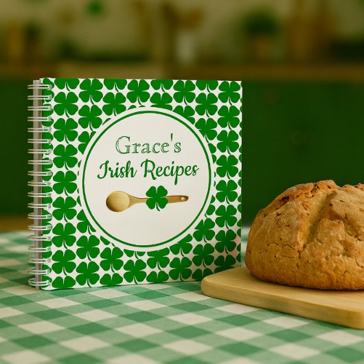Carnet Recette de Shamrock vert préféré irlandais