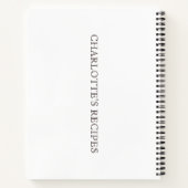 Carnet Recette de tournesol personnalisée (Dos)